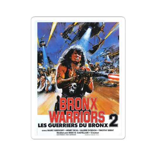 BRONX WARRIORS II 1983 Movie Poster - STICKER Vinyl Kiss-Cut Decal 2 Inch White - The Sticker Space
