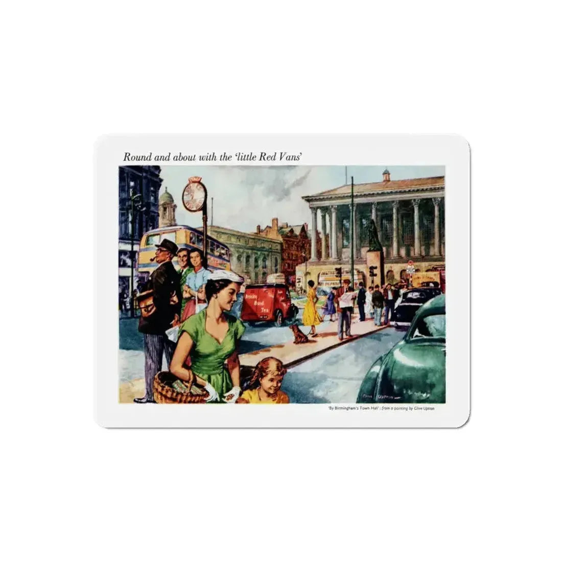 Brooke Bond Tea advertisement, 1955 (Magazine Illustration) Refrigerator Magnet 6 Inch Die-Cut - The Sticker Space