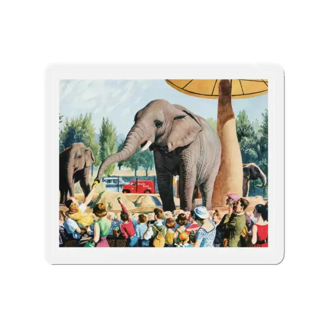 Brooke Bond Tea advertisement, 1959 (Magazine Illustration) Refrigerator Magnet 2 Inch Die-Cut - The Sticker Space