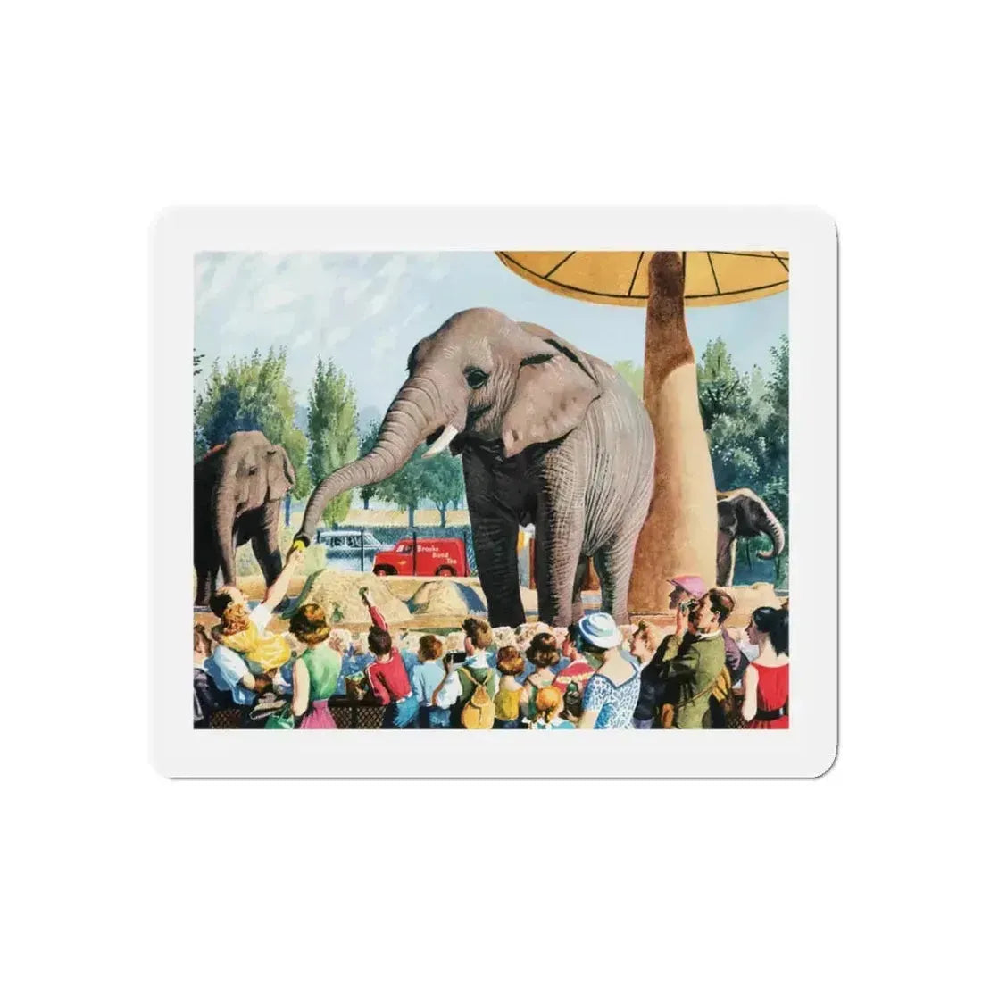 Brooke Bond Tea advertisement, 1959 (Magazine Illustration) Refrigerator Magnet 3 Inch Die-Cut - The Sticker Space