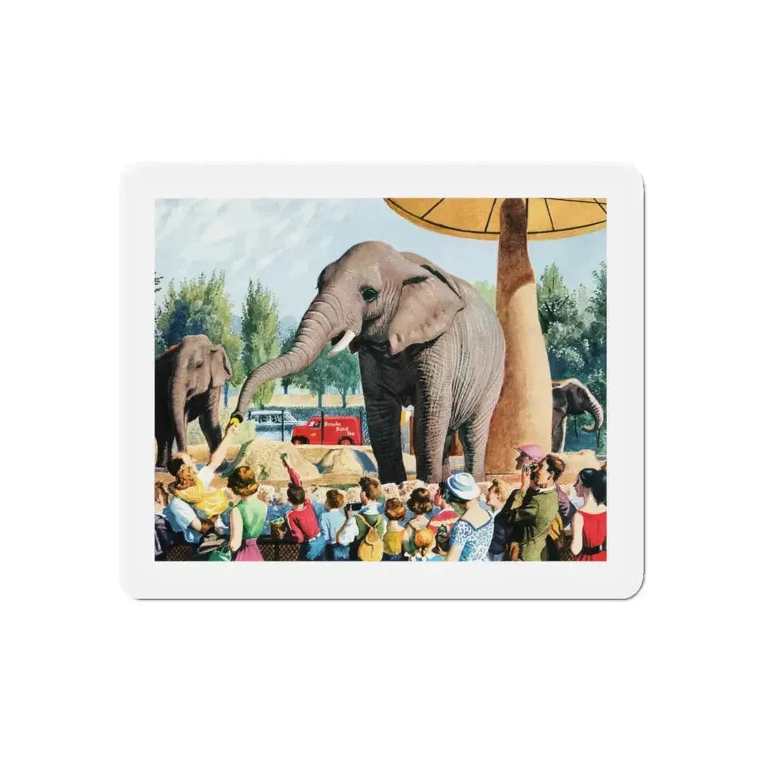 Brooke Bond Tea advertisement, 1959 (Magazine Illustration) Refrigerator Magnet 4 Inch Die-Cut - The Sticker Space