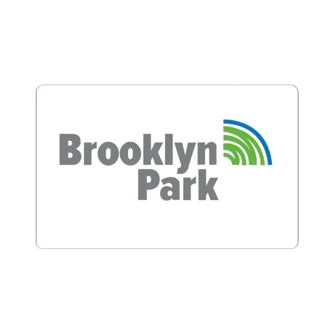 Brooklyn Park New Flag (United States) STICKER Vinyl Kiss-Cut Decal 3 Inch White - The Sticker Space