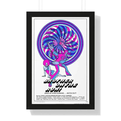 BROTHER ON THE RUN 1973 - Framed Movie Poster 16″ x 24″ Black - The Sticker Space