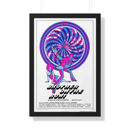 BROTHER ON THE RUN 1973 - Framed Movie Poster 20" x 30" Black - The Sticker Space
