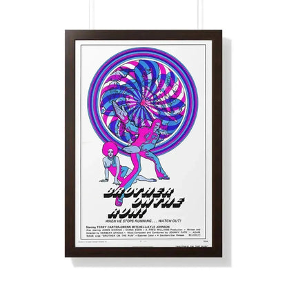 BROTHER ON THE RUN 1973 - Framed Movie Poster 20" x 30" Walnut - The Sticker Space
