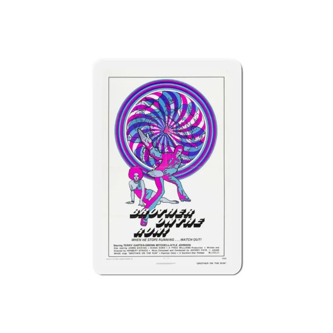 Brother on the Run 1973 Movie Poster Refrigerator Magnet - The Sticker Space