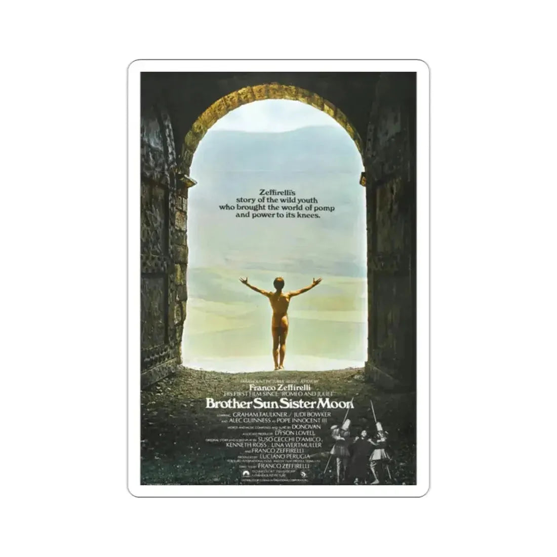 Brother Sun Sister Moon 1972 Movie Poster STICKER Vinyl Die-Cut Decal - The Sticker Space