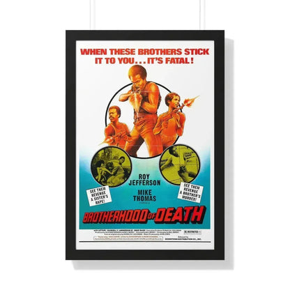 BROTHERHOOD OF DEATH 1976 - Framed Movie Poster 20" x 30" Black - The Sticker Space