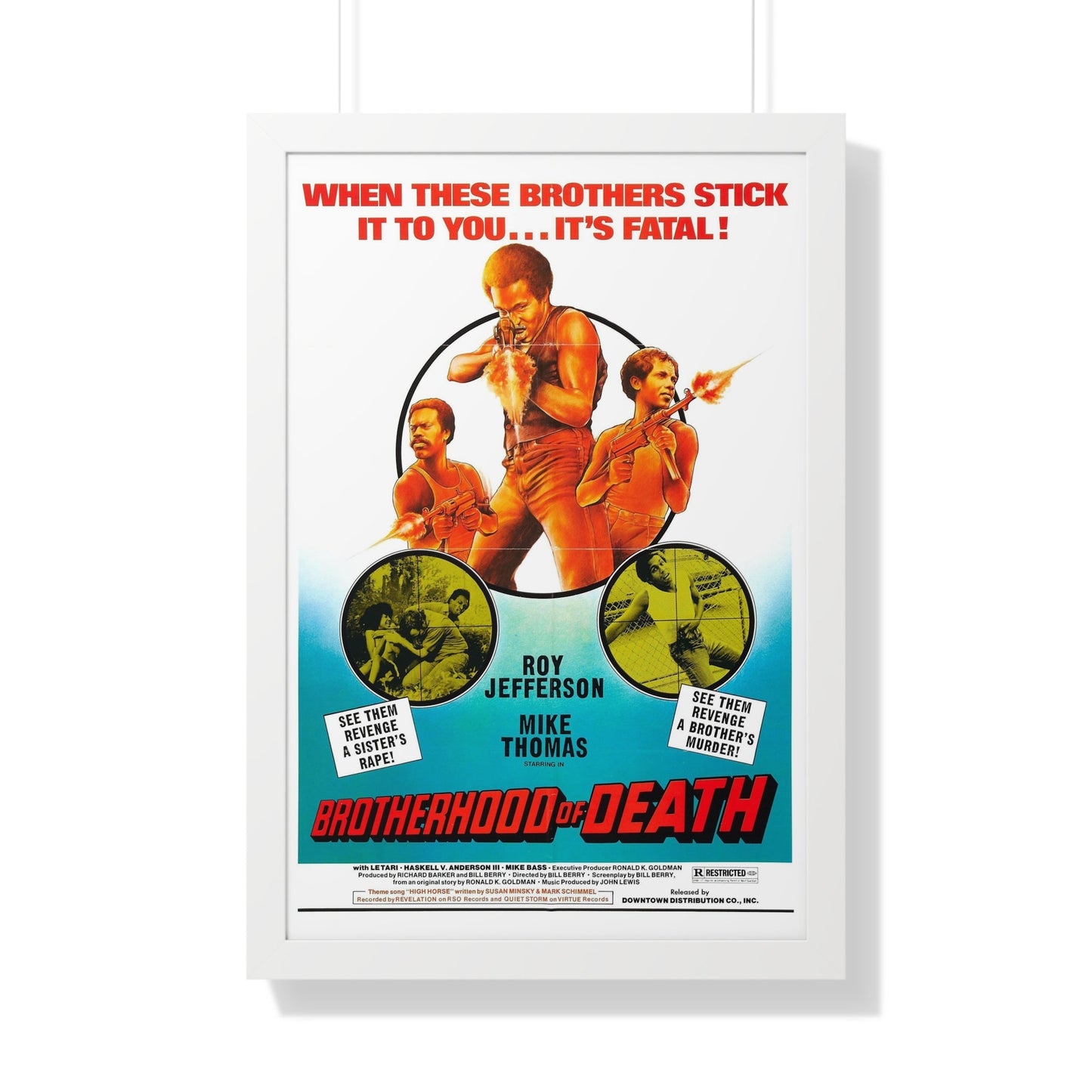 BROTHERHOOD OF DEATH 1976 - Framed Movie Poster-20" x 30"-The Sticker Space