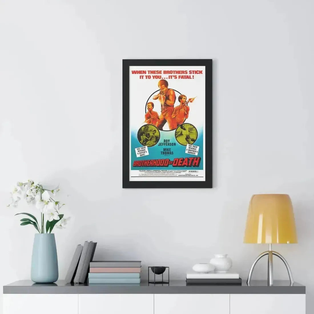 BROTHERHOOD OF DEATH 1976 - Framed Movie Poster - The Sticker Space