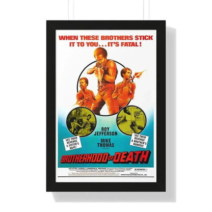 BROTHERHOOD OF DEATH 1976 - Framed Movie Poster - The Sticker Space
