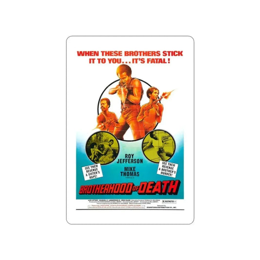 BROTHERHOOD OF DEATH 1976 Movie Poster STICKER Vinyl Die-Cut Decal 2 Inch - The Sticker Space