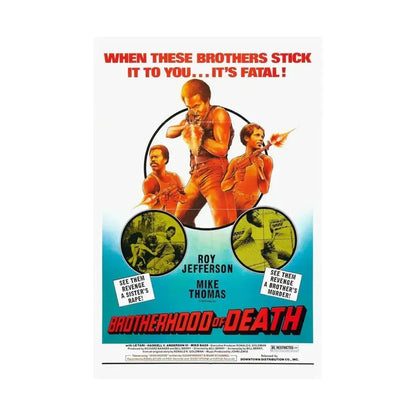 BROTHERHOOD OF DEATH 1976 - Paper Movie Poster - The Sticker Space
