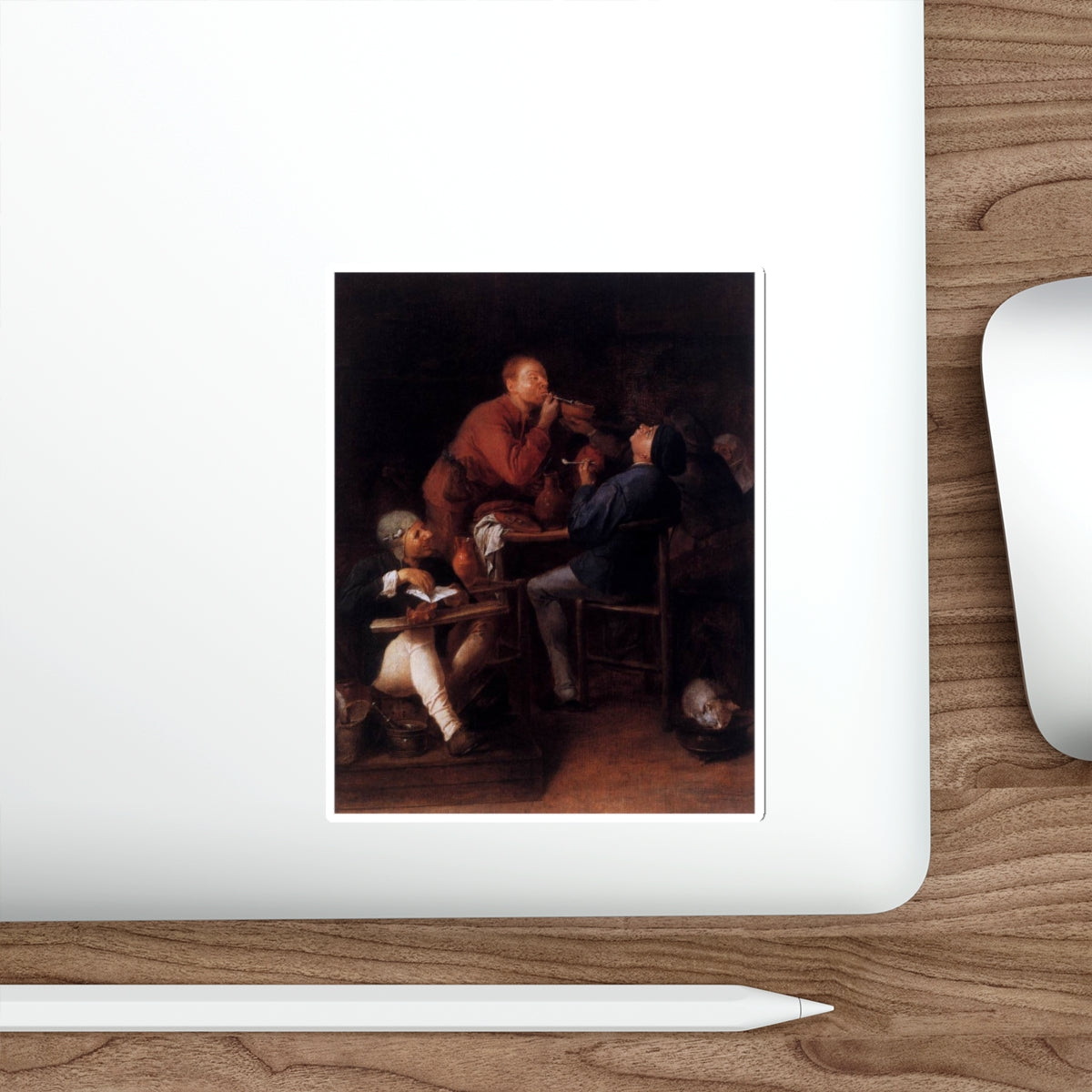 BROUWER, Adriaen - Peasants of Moerdyck (Artwork) STICKER Vinyl Die-Cut Decal-The Sticker Space