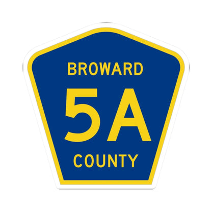 Broward County 5A (Florida) (Road Sign) STICKER Vinyl Kiss-Cut Decal 2 Inch White - The Sticker Space