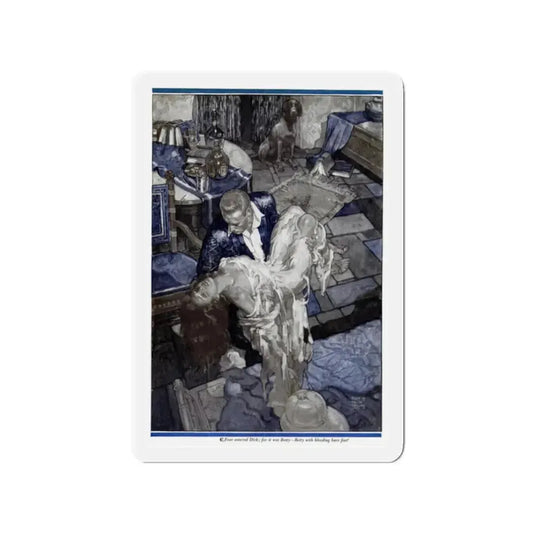 Brown Witch, Cosmopolitan, November 1930 (Magazine Illustration) Refrigerator Magnet 2 Inch Die-Cut - The Sticker Space