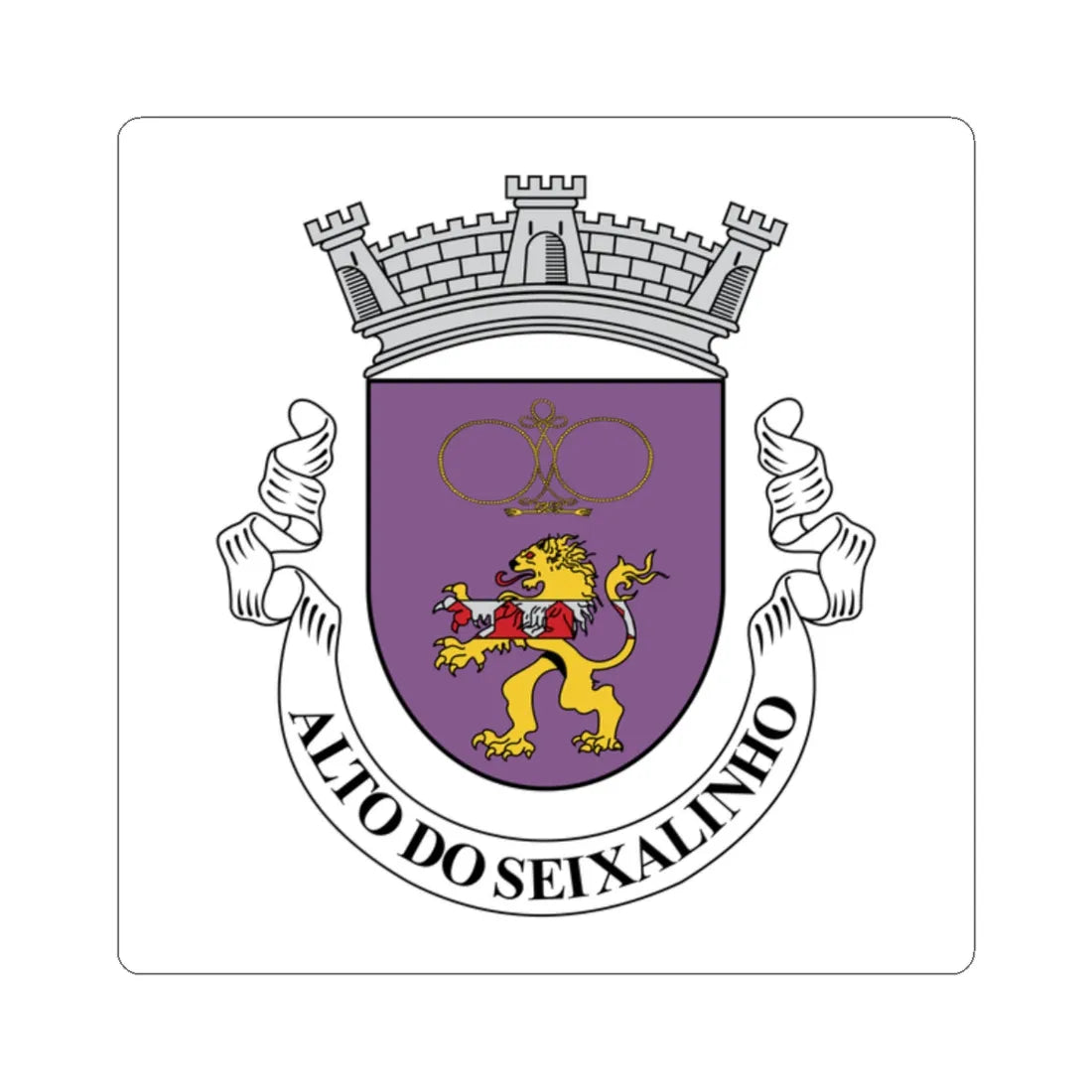 BRR-altoseixalinho (Portugal) (Coat of Arms) STICKER Vinyl Kiss-Cut Decal 2 Inch White - The Sticker Space