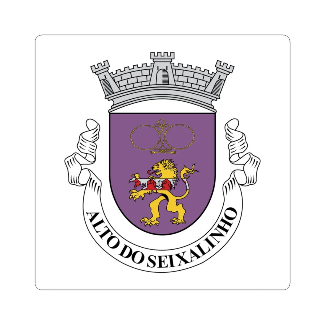 BRR-altoseixalinho (Portugal) (Coat of Arms) STICKER Vinyl Kiss-Cut Decal 3 Inch White - The Sticker Space