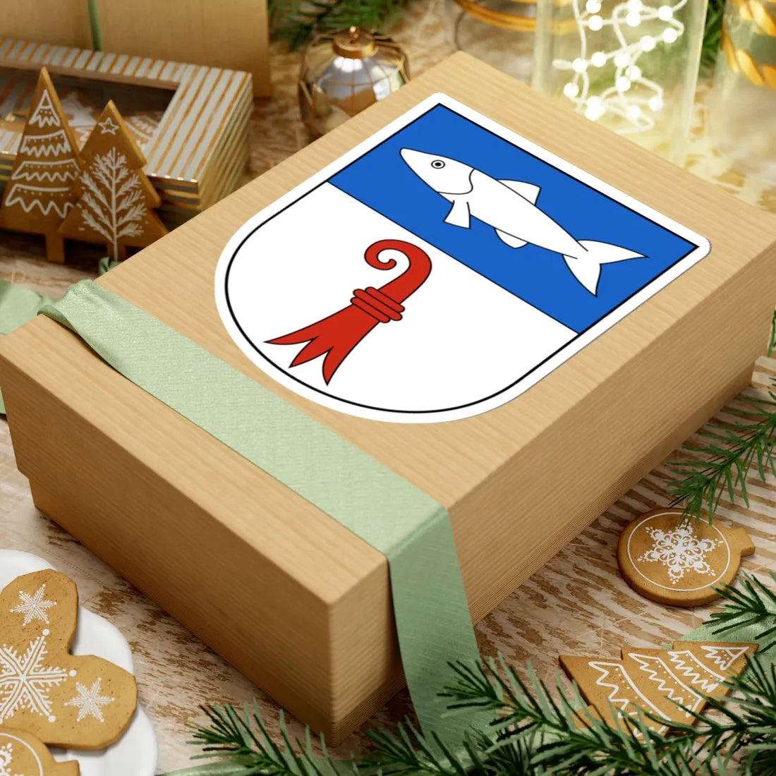 Bärschwil-blazon (Switzerland) (Coat of Arms) STICKER Vinyl Kiss-Cut Decal - The Sticker Space