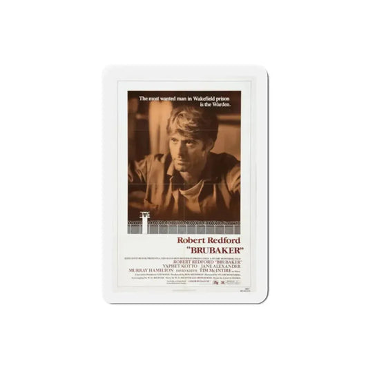 Brubaker 1980 Movie Poster Refrigerator Magnet 2 Inch - The Sticker Space