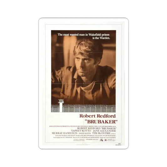 Brubaker 1980 Movie Poster STICKER Vinyl Die-Cut Decal 2 Inch - The Sticker Space