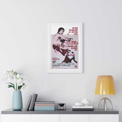 BRUCE AND SHAOLIN KUNG FU 1977 - Framed Movie Poster-The Sticker Space