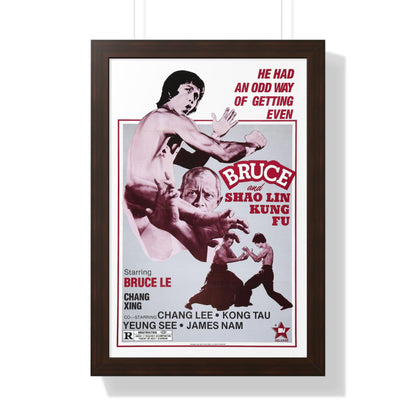 BRUCE AND SHAOLIN KUNG FU 1977 - Framed Movie Poster-16″ x 24″-The Sticker Space