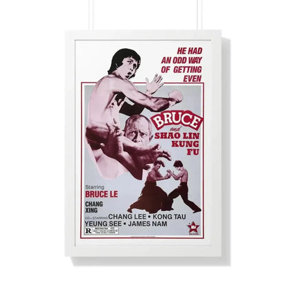 BRUCE AND SHAOLIN KUNG FU 1977 - Framed Movie Poster - The Sticker Space