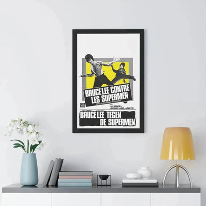 BRUCE LEE AGAINST SUPERMEN (BELGIAN) 1975 - Framed Movie Poster - The Sticker Space