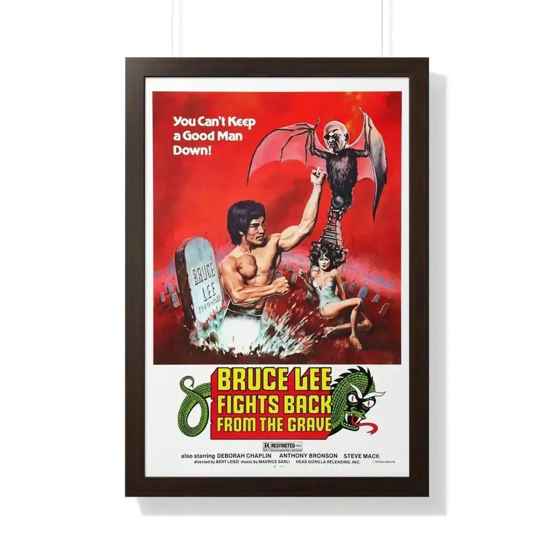 BRUCE LEE FIGHTS BACK FROM THE GRAVE 1976 - Framed Movie Poster - The Sticker Space