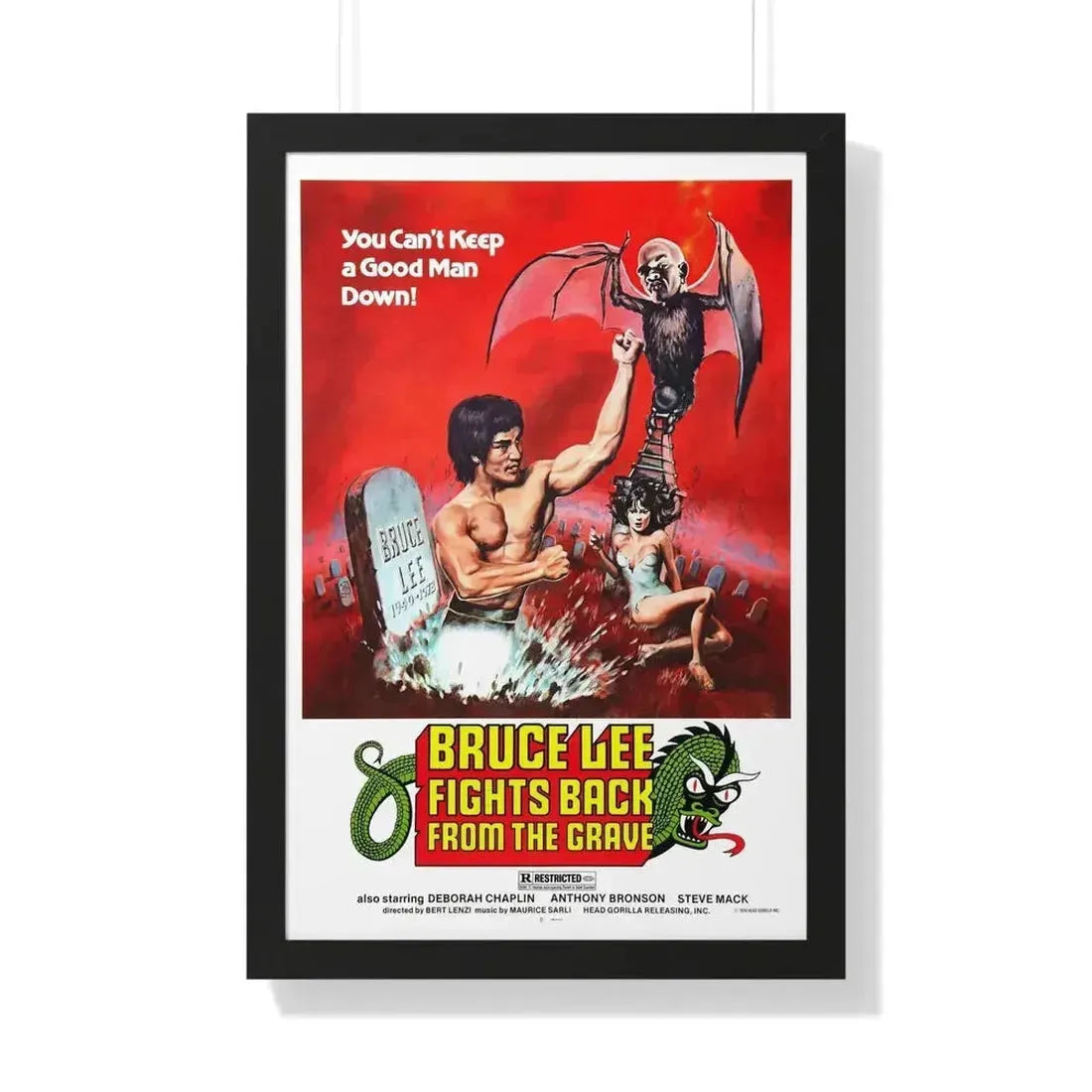 BRUCE LEE FIGHTS BACK FROM THE GRAVE 1976 - Framed Movie Poster - The Sticker Space