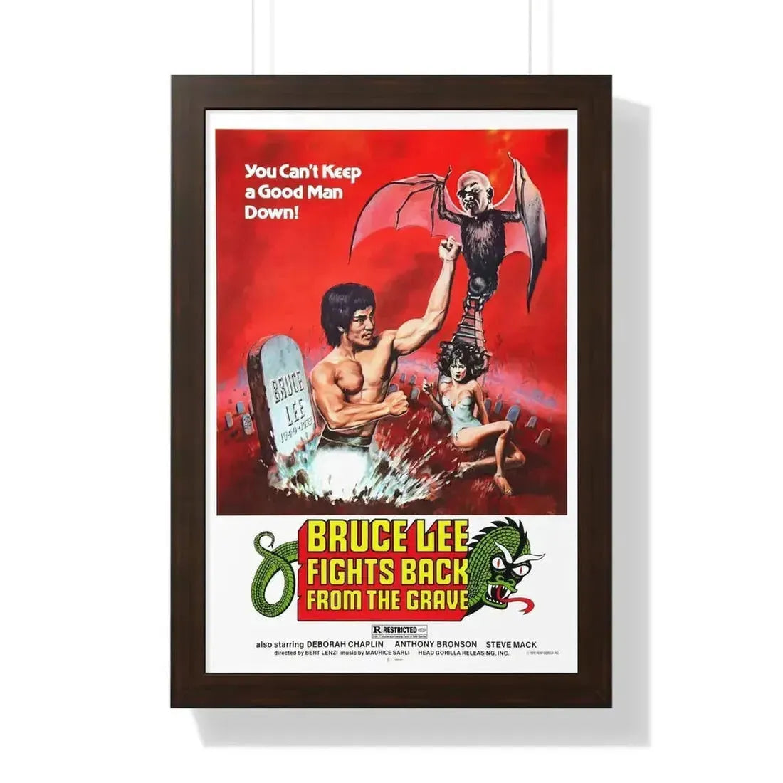 BRUCE LEE FIGHTS BACK FROM THE GRAVE 1976 - Framed Movie Poster - The Sticker Space