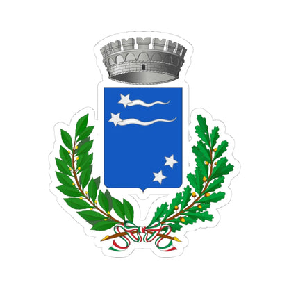 Brugine-Stemma (Italy) (Coat of Arms) STICKER Vinyl Kiss-Cut Decal 4 Inch White - The Sticker Space