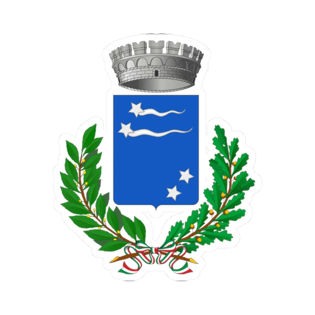 Brugine-Stemma (Italy) (Coat of Arms) STICKER Vinyl Kiss-Cut Decal - The Sticker Space