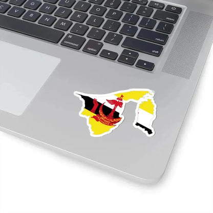 Brunei-Flagmap (Brunei) STICKER Vinyl Kiss-Cut Decal - The Sticker Space