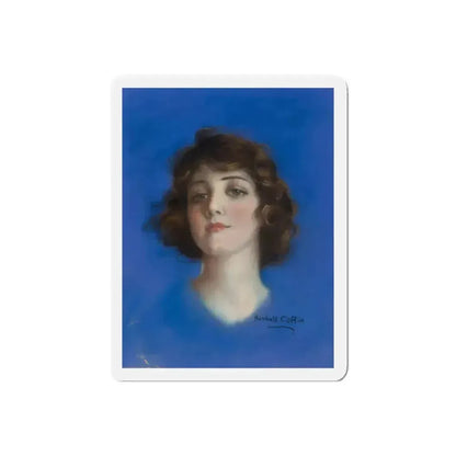 Brunette Beauty (Magazine Illustration) Refrigerator Magnet 6 Inch Die-Cut - The Sticker Space