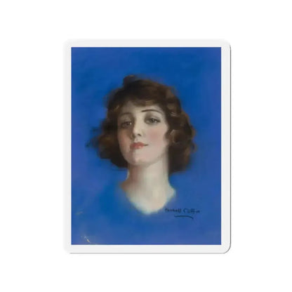 Brunette Beauty (Magazine Illustration) Refrigerator Magnet - The Sticker Space