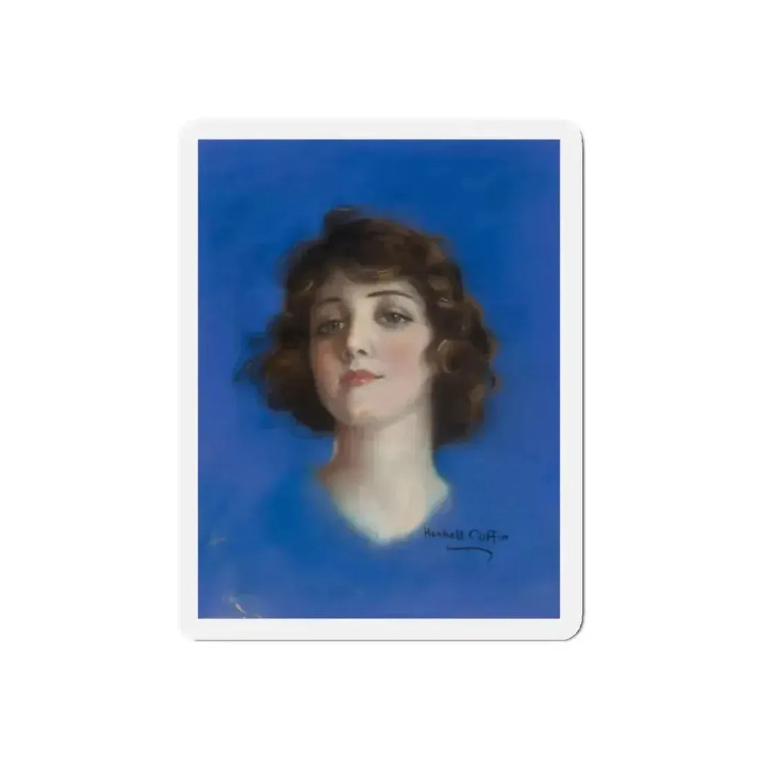 Brunette Beauty (Magazine Illustration) Refrigerator Magnet - The Sticker Space