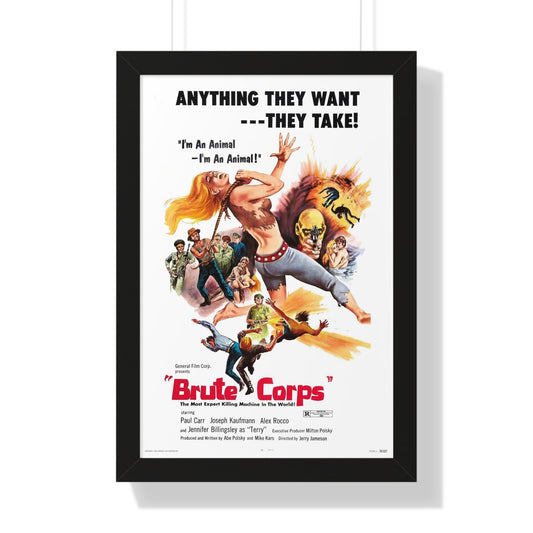 BRUTE CORPS 1971 - Framed Movie Poster-16″ x 24″-The Sticker Space