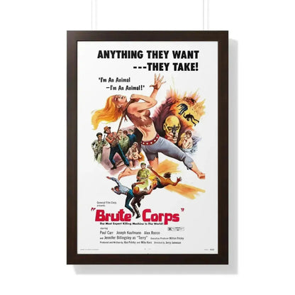 BRUTE CORPS 1971 - Framed Movie Poster - The Sticker Space