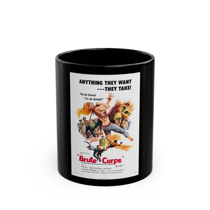 BRUTE CORPS 1971 Movie Poster - Black Coffee Mug-11oz-The Sticker Space