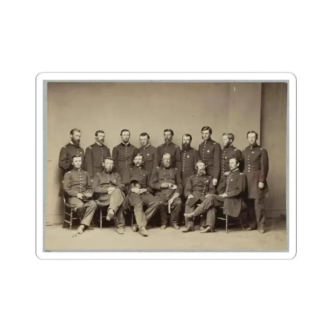 Brvt. Maj. General Wm. T. Ward and Staff (U.S. Civil War) STICKER Vinyl Kiss-Cut Decal 2 Inch White - The Sticker Space
