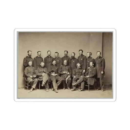 Brvt. Maj. General Wm. T. Ward and Staff (U.S. Civil War) STICKER Vinyl Kiss-Cut Decal 2 Inch White - The Sticker Space