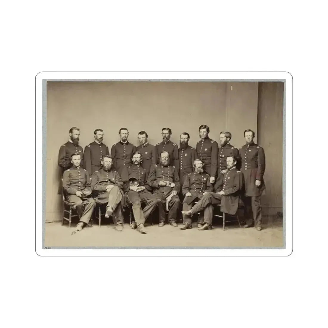 Brvt. Maj. General Wm. T. Ward and Staff (U.S. Civil War) STICKER Vinyl Kiss-Cut Decal 4 Inch White - The Sticker Space