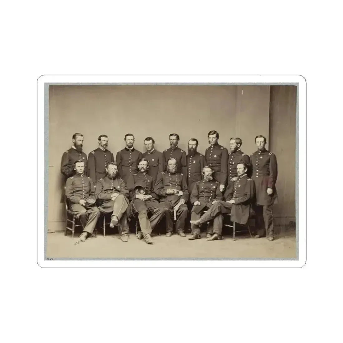 Brvt. Maj. General Wm. T. Ward and Staff (U.S. Civil War) STICKER Vinyl Kiss-Cut Decal 6 Inch White - The Sticker Space