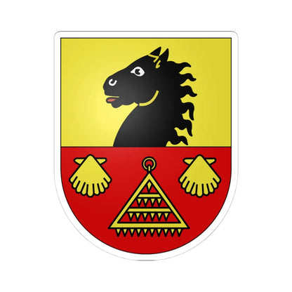 Bösingen-coat of arms (Switzerland) (Coat of Arms) STICKER Vinyl Kiss-Cut Decal 4 Inch White - The Sticker Space