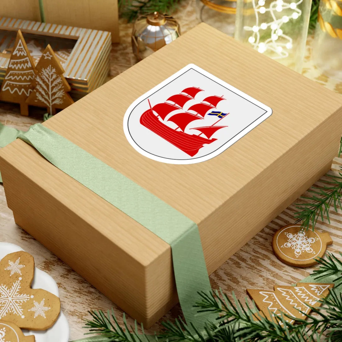 Båstad vapen (Sweden) (Coat of Arms) STICKER Vinyl Kiss-Cut Decal - The Sticker Space