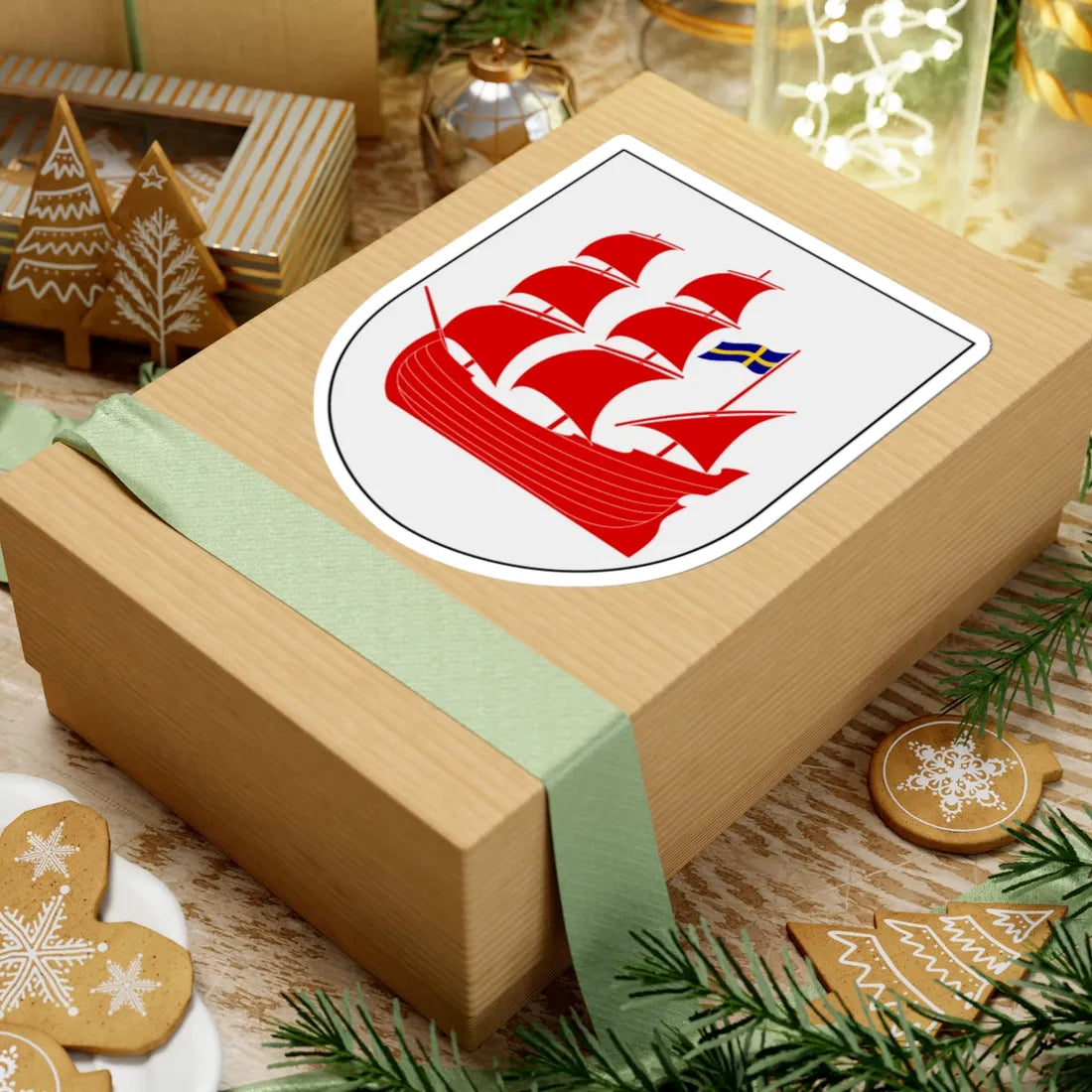 Båstad vapen (Sweden) (Coat of Arms) STICKER Vinyl Kiss-Cut Decal - The Sticker Space