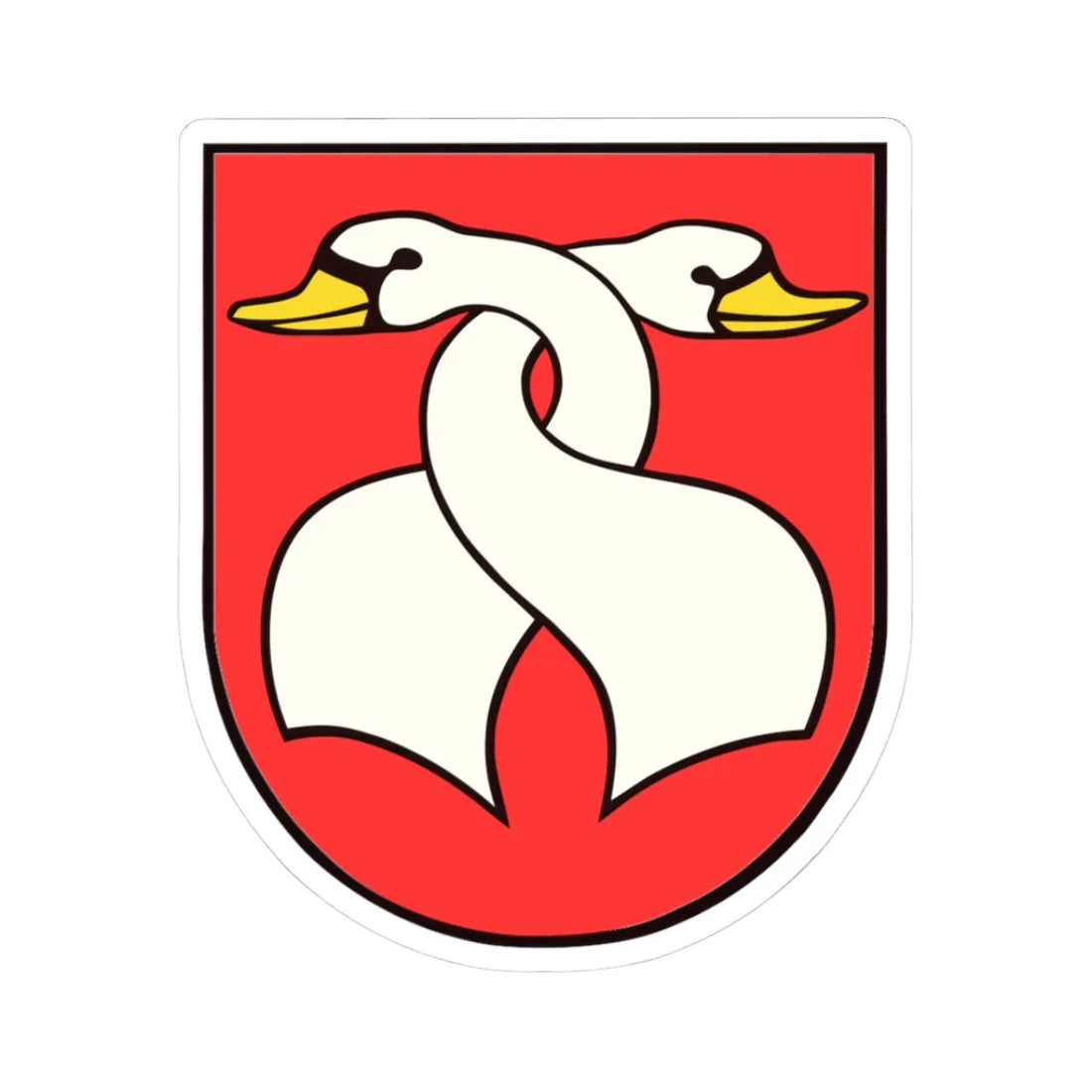 Bütschwil Wappen (Switzerland) (Coat of Arms) STICKER Vinyl Kiss-Cut Decal 3 Inch White - The Sticker Space