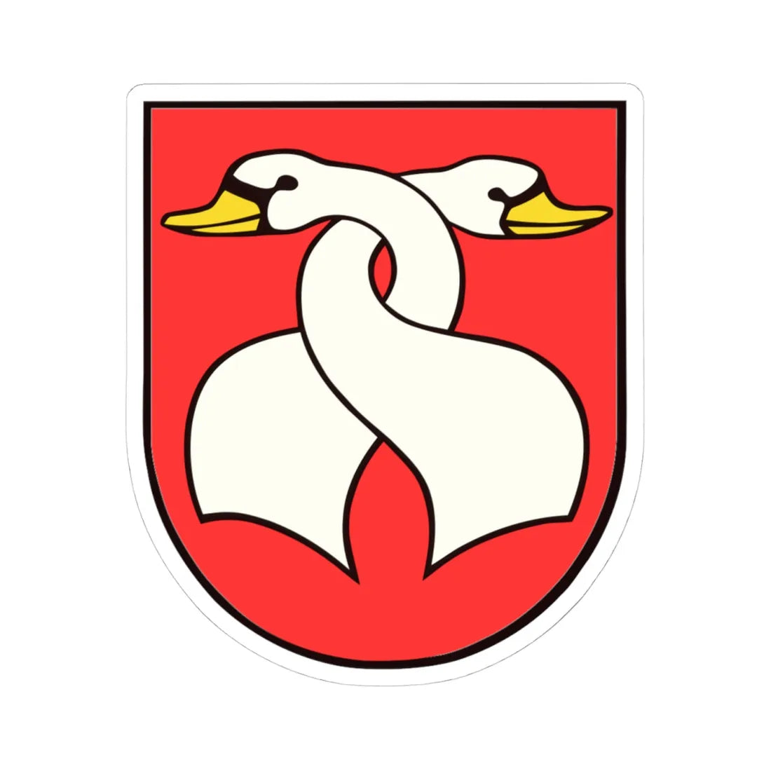 Bütschwil Wappen (Switzerland) (Coat of Arms) STICKER Vinyl Kiss-Cut Decal 4 Inch White - The Sticker Space
